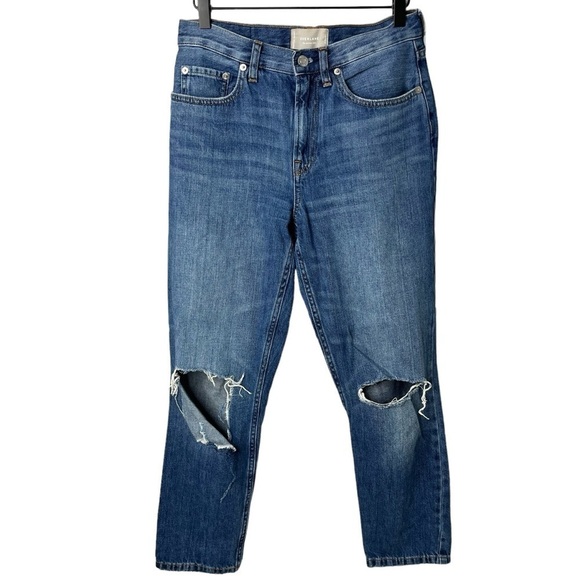 Everlane The Summer Jean Ripped Distressed Jeans Size 26 medium Wash - Picture 2 of 4